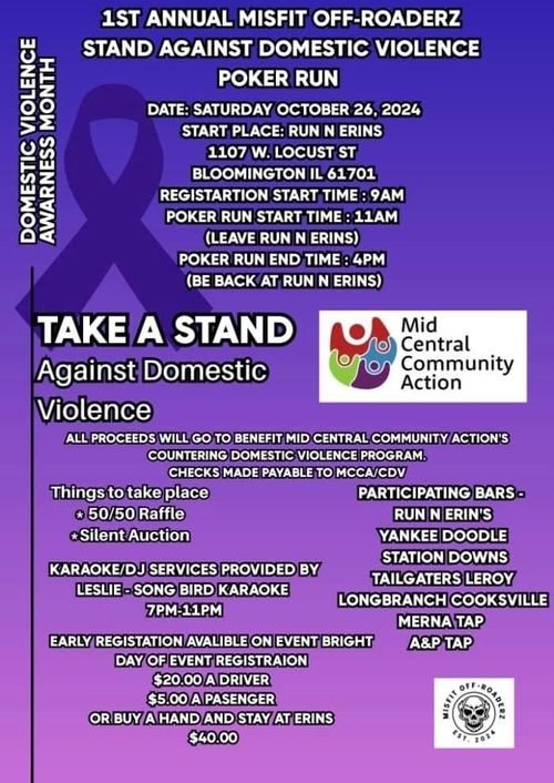1st annual Misfit Off-Roaderz Stand Against Domestic Violence Poker Run